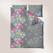 Pościel z kory 140x200 + 1x70x80 Bawełna 100% Bielawa Produkt Polski - Motyl szary (2)