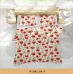Pościel z Kory 140x200 + poszewka 70x80 POLSKI PRODUCENT - maki ekri (3)