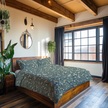 POŚCIEL HOTELOWA 160x200 + 1 poszewka - BAWEŁNA 100%, wzór: Konwalie Zielone (4)