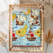 POŚCIEL DZIECIĘCA 90x120 + 40x60 100% BAWEŁNA certyfikat 2-el do Łóżeczka Piraci (4)