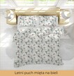 Pościel z Kory 220x200 cm PREMIUM 100% bawełna, LETNI PUCH MIĘTA NA BIELI (3)