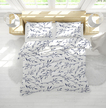 Pościel z Kory 160x200 + 2x70x80 Bawełna 100% Bielawa Produkt Polski -  Oliwka niebieska (3)