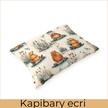 Poszewka na poduszkę 50x60cm BAWEŁNA CERTYFIKAT -  kapibary ecri (2)