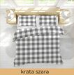 POŚCIEL HOTELOWA 160x200cm + 2xPOSZEWKI 70X80 KOMPLET POŚCIELI : Krata szara (3)