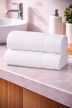 Zestaw 2x RĘCZNIK KĄPIELOWY 70x140 SPA HOTELOWY Duży Bawełniany 550g/m2 - VITO biały (6)