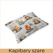 Poszewka na poduszkę 40x60cm BAWEŁNA 100% CERTYFIKAT - kapibary szare (2)