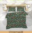 Komplet Pościeli Świątecznej 160x200 + 2x70x80, 100% Bawełna, 140g/m2, wzór: Christmas38 (7)