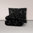 Pościel z kory 140x200 + 1x70x80 Bawełna 100% Bielawa Produkt Polski -  MILANO CZARNO BIAŁE (2)