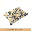 Poszewka 70x80cm na poduszkę Liście 3D złoto białe (2)
