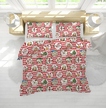 Komplet Pościeli Świątecznej 160x200 + 2x70x80, 100% Bawełna, 140g/m2, wzór:  bawełna bombki (4)