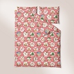 Komplet Pościeli Świątecznej 160x200 + 2x70x80, 100% Bawełna, 140g/m2, wzór:  bawełna bombki (3)