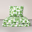Pościel z Kory 140x200 + 1x70x80 Bawełna 100% Bielawa Produkt Polski - liście palmy zielone (1)