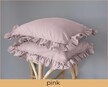 Poszewka na poduszkę 40x40 z FALBANĄ 2pak DWIE poszewki 40x40 kolor RÓŻ / PINK (2)