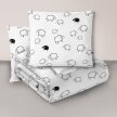 Komplet Pościeli 160x200 + 2x70x80, 100% Bawełna, 140g/m2, wzór: Baranki Białe (1)