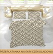 Pościel z kory 200x220 cm + 2x 70x80 cm POLSKA PRODUKCJA , wzór: Przeplatanka na Ekri Czekoladowa (3)