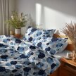 POŚCIEL Z KORY 160x200 + POSZEWKA 70x80 GRUBA  POLSKA BAWEŁNA - 1611 niebieski (5)