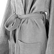 Szlafrok Waflowy Kimono Szary Unisex Długi Certyfikat - Rozmiar XL (3)