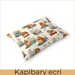 Poszewka na poduszkę 50x70 BAWEŁNA CERTYFIKAT, wzór: kapibary ecri (2)