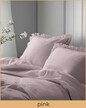 Pościel z falbaną 160x200cm 100% BAWEŁNA pościel w stylu BOHO kolor RÓŻ / PINK (5)