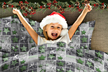 Poszewka na poduszkę jasiek 40x40cm, 100% Magiczne święta zielone (5)