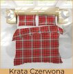 Pościel z Kory 140x200 + poszewka 70x80 POLSKI PRODUCENT - Krata Czerwona (7)