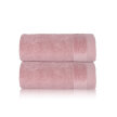 Zestaw 2x RĘCZNIK KĄPIELOWY 70x140 SPA HOTELOWY Duży Bawełniany 550g/m2 - VITO Pudrowy Róż (2)