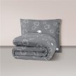 Pościel z Kory 140x200 + 1x70x80 Bawełna 100% Bielawa Produkt Polski - PRESTIGE Baranki Szare (1)