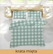 Pościel z Kory 160x200 + 2x70x80 Bawełniana Produkt Polski Bielawa - krata mięta (3)