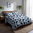 POŚCIEL Z KORY 160x200 + POSZEWKA 70x80 GRUBA  POLSKA BAWEŁNA - 1611 niebieski (4)