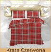 Pościel z Kory 160x200 + 1x70x80 KOMPLET PREMIUM : Krata Czerwona (3)