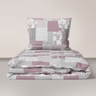 Pościel z Kory 160x200 + 2x70x80 Bawełna 100% Bielawa Produkt Polski - Motyl Puder Róż (1)