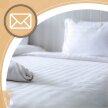 POŚCIEL HOTELOWA BIAŁA 200x220 ADAMASZEK + 2x 50x70 150g 50% baw. 50%poliester (12)