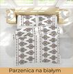 POŚCIEL HOTELOWA 140x200cm + POSZEWKA 70x80 BAWEŁNA 100% wzór:  Parz.biała (3)