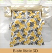 Pościel z Kory 220x200 + 2 poszewki PREMIUM 100% bawełna polska : Białe liście 3D (3)