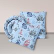 POŚCIEL Z KORY 160x200 + 2x70x80 Bawełna 100% Bielawa Produkt Polski -  bałtyk niebieski (1)