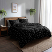 Komplet Pościeli 160x200 + 2x70x80, 100% Bawełna, 140g/m2, wzór:  MILANO CZARNO BIAŁE (9)
