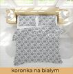 POŚCIEL HOTELOWA 160x200 + 1 poszewka - BAWEŁNA 100%, wzór: koronka na białym (3)