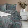 Komplet pościeli z KORY 160x200cm +1 POSZEWKA 70x80 KOMPLET PREMIUM wzór: Dmuchawiec turkus (5)