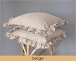 Poszewka na poduszkę 40x40 z FALBANĄ 2pak DWIE poszewki 40x40 kolor BEŻ / BEIGE (2)