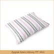 Poszewka na poduszkę 50x70 BAWEŁNA CERTYFIKAT Zygzak Szaro różowy 177 Mini (2)
