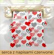 Pościel z kory 140x200cm + 1szt. 70x80cm -PRESTIGE Serca z napisami (3)