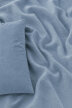 Pościel muślinowa dwuwarstwowa 220x200cm + 2x70x80cm - muślin + bawełna Blue (3)