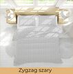 POŚCIEL HOTELOWA 160x200 + 1 poszewka BAWEŁNA 100%, wzór : Zygzak szary (3)