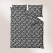 Pościel z Kory 160x200 + 2x70x80 Bawełniana Produkt Polski Bielawa - Koronka Biała na czarnym  (2)
