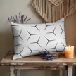 Poszewka na poduszkę 40x60cm BAWEŁNA 100% CERTYFIKAT - Milano Biało Czarne (2)