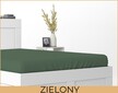 Prześcieradło 160x200cm SATYNA z gumką zielone (3)