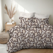 Komplet Pościeli 160x200 + 2x 70x80,  100% Bawełna, 140g/m2, wzór: Kwiat Pustyni na Brązie (5)