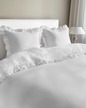 Pościel z falbaną 160x200cm 100% BAWEŁNA pościel w stylu BOHO kolor BIAŁY / WHITE (1)