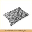 Poszewka na poduszkę 50x70cm BAWEŁNA CERTYFIKAT - Koronka czarna na białym (2)