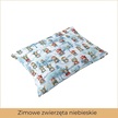 Poszewka na poduszkę Świąteczna 40x60cm BAWEŁNA 100% CERTYFIKAT - Zimowe Zwierzęta Niebieskie (2)